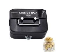 Caisse À Monnaie Verrouillable En Métal, Boite Argent Liquide, Petit Coffre Fort Avec 2 Clés, Petite Caisse Monnaie Billet Piece, Pour Enfant Adultes, 11,5 × 8,5 × 5,8 CM