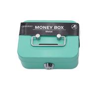 Caisse À Monnaie Verrouillable En Métal, Boite Argent Liquide, Petit Coffre Fort Avec 2 Clés, Petite Caisse Monnaie Billet Piece, Pour Enfant Adultes, 11,5 × 8,5 × 5,8 CM
