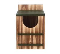 Caisse à nidification des hiboux - Abri en bois | Boîte à chouette commune carbonisée | pour écureuils, Pigeons, Jardin, Extérieur, Maison, Porche et Hiver