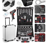 Caisse à Outil (1000 Pièces),TEENO Boite à Outils Outil Multifonction,Valise Aluminium et Poignée Télescopique