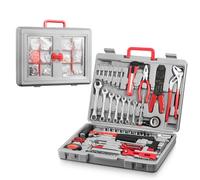 Caisse à Outil Complète, 555 Pcs Mallette Outils, Boîte à Outils avec Clés Tournevis Marteau Pinces Couteau Ruban à Mesurer - Idéal pour les Réparations Domiciliaires