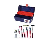 Caisse à outils - OUTIFRANCE - 11 pièces - Métal - 400x206x180 mm - Bleu