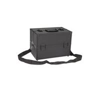 Caisse à Outils PEREL avec Compartiments Amovibles - Serrure à Clé - 360 x 220 x 250 mm - Noire G