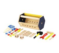 JeuJura Caisse à outils en bois 8596 – Jeu de construction, accessoires bois, Made in France