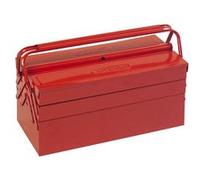 Caisse à outils métallique 5 compartiments - L 530 x l 210 x H 200 mm Bois G