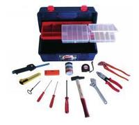 Caisse à outils - OUTIFRANCE - 18 pièces - Boîte avec étage - Marteau - Pince multiprise