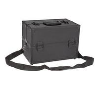 Caisse à Outils PEREL avec Compartiments Amovibles - Serrure à Clé - 360 x 220 x 250 mm - Noire G