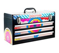 Caisse à Outils Personnalisée Complète Numéro de Course FX Motors Donuts - Idée Cadeau Moto & Motocross - Coffret Outillage 187 Pièces Professionnel - 3 Tiroirs + Rangement - Atelier, Garage, Paddock