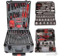 Caisse à outils - SWISS KRAFT - Valise en aluminium - 186 outils - Chrome vanadium - 4 compartiments