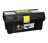 Caisse à outils - VOREL - PR-16 - Plastique - 2 Compartiments - Noir