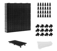Caisse à œufs en plastique - 30 x 30 cm - Noir - Séparateur d'aquarium (92) | Pour la filtration à faire soi-même, la protection du fond, l'aquascaping