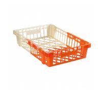 Caisse à viennoiseries bicolore 20 L - ivoire/orange