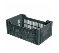Caisse ajourée 500 x 300 x 200 mm 20 L - gris