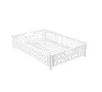 Caisse ajourée 590 x 385 x 120 mm 22 L - blanc