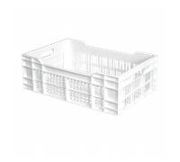 Caisse ajourée 600 x 400 x 200 mm 40 L - blanc