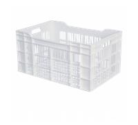 Caisse ajourée 600 x 400 x 300 mm 60 L - blanc