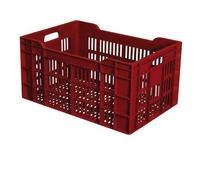 Caisse ajourée 600 x 400 x 300 mm 60 Litres - Rouge