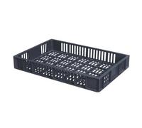 Caisse ajourée 600 x 400 x 90 mm 15 Litres - Gris