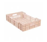 Caisse ajourée avec poignées empilable 600 X 400 25 L - rose