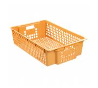 Caisse ajourée empilable emboitable 600 x 380 x 155 mm 28 L - beige