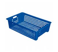 Caisse ajourée empilable emboîtable 600 x 380 x 155 mm 28 L - bleu