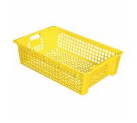 Caisse ajourée empilable emboîtable 600 x 380 x 155 mm 28 L - jaune