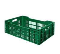 Caisse alimentaire ajourée empilable 40 litres en plastique