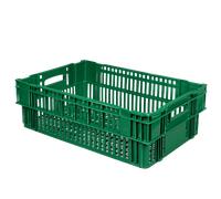 Caisse alimentaire ajourée empilable emboitable 37 litres en plastique