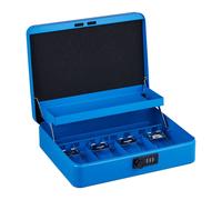 Caisse avec combinaison de chiffres RD47777, bleue