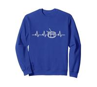 Caisse Claire Tambour de Champ Tambour à Percussion Sweatshirt, Unisexe pour Adultes, Bleu Royal, S