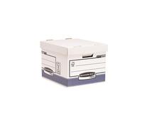 Caisse d'archivage standard System Blanc et Bleu