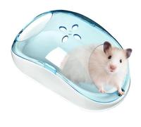 Caisse de bain pour hamster : baignoire multifonction pour hamster, baignoire pour hamster, boîte transparente et visible à l'épreuve de la poussière, grand port de bain multifonctionnel