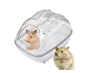 Caisse de bain pour hamster - Baignoire transparente pour animaux de compagnie | Baignoire hygiénique pour petits animaux et accessoire d'habitat pour nettoyage corporel