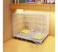 Caisse de Chiot, Playpen pour Animaux de Compagnie, Petit Chien Caindoor, chenil de Chiot, Caisse de Compagnie Pliable avec Plateau, chenil intérieur/Blanc KeYJ