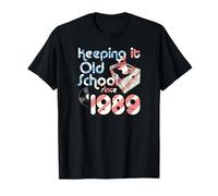 Caisse de disques vinyles Keeping It Old School Since 1989 T-Shirt