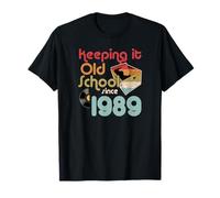 Caisse de disques vinyles Keeping It Old School Since 1989 T-Shirt