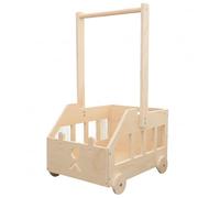 Caisse de douche de bébé en bois avec roues - panier rangement mobile pour jouets et vêtements, conception chariot pour l'organisation la crèche