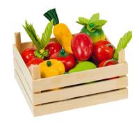 Goki Jeu d'imitation 2040774 Commerçant Fruits et Légumes – Caisse