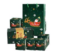 Caisse de Noël pliante - Coffret cadeau avec argent rebondissant, pochettes photo, support de souvenir festif, décoration de cadeau surprise de vacances | Événement d'anniversaire de Noël Fête