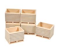Kids Globe - Caisses à pommes de terre en bois Van Manen 610611 - Pack de 6 - Échelle 1:32