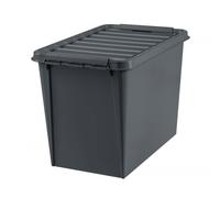 Caisse de rangement avec couvercle en plastique 66 litres