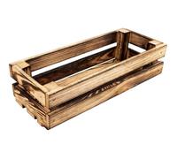 Caisse de rangement - CREATIVE DECO - Bois flammé - 34 x 14 x 9 cm