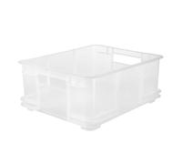 Caisse de Rangement Empilable 20 litres Euro-Box L - Naturel