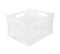 keeeper Boîte de Transport avec poignées, Euro-Box XL, polypropylène, 28 l, Bruno, Transparent
