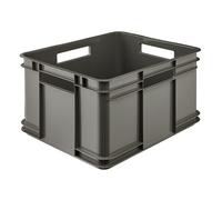 Caisse de Rangement Empilable en plastique 28 litres - Gris