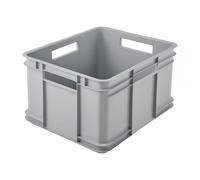 Caisse de Rangement Empilable en plastique 28 litres - Gris Clair
