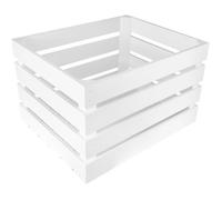 Creative Deco Caisse en Bois Blanc | 50 x 40 x 30 cm | Caisse Rangement Bois | Caisse en Bois Vintage | Cagette Bois Deco | Cagette en Bois | Caisse en Bois Rangement | Boite Decoration