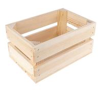 Caisse de rangement en bois naturel - CREATIVE DECO - 30 x 20 x 15 cm - Caisse en bois vintage
