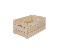 CAJITA - Caisse de Rangement en Bois Naturel Non traité 51cm -