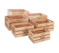 Caisse de rangement en bois pour pots de fleurs et plantes - Dimensions : 25 x 15 x 12 cm